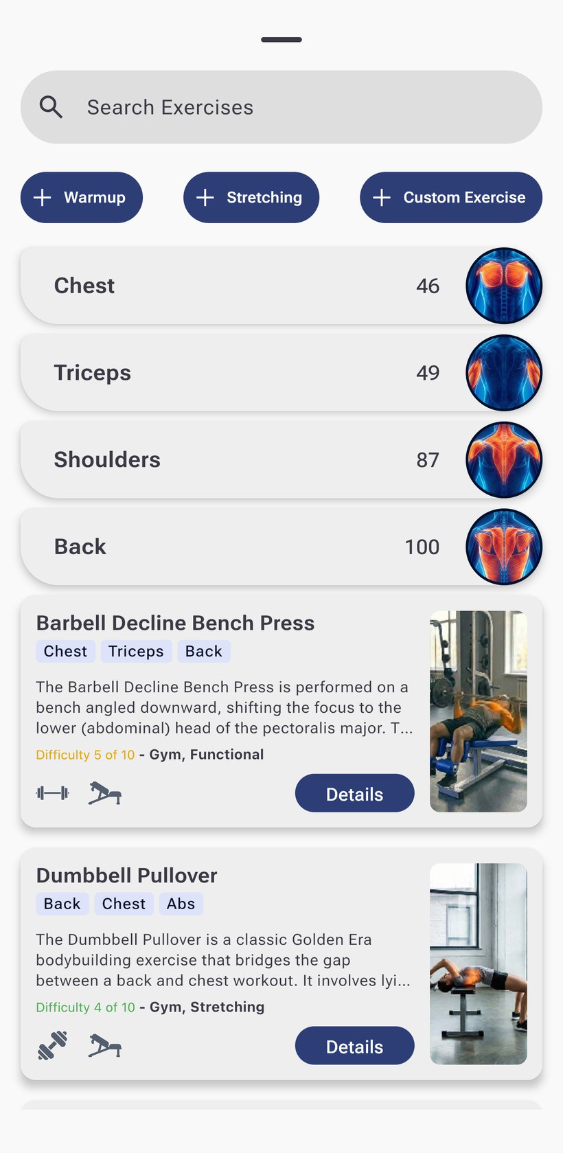 Exercise library